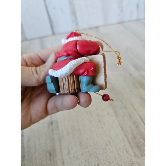 Santa's best Santa woodworker ornament 1992 Xmas tree - Picture 7 of 8